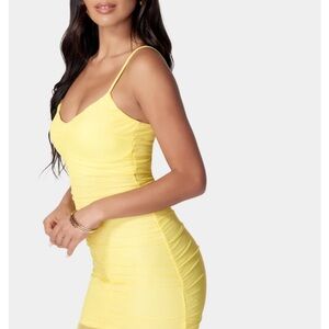 Bebe Center Rush Mini Mesh Dress